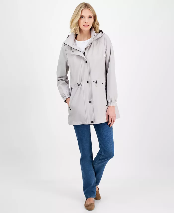 

Женское водоотталкивающее анорак-пальто с капюшоном London Fog, серый