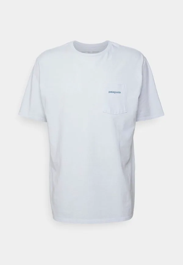 Футболка с принтом «boardshort logo pocket responsibilitee print» Patagonia, White — фото 4
