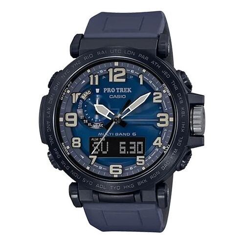 

Часы CASIO Waterproof Sports Shockproof Solar Powered Quartz Mens Blue Analog, синий