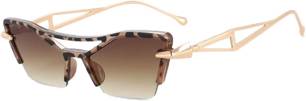 

Крупные солнцезащитные очки в полуободковой оправе с двойным дужком для женщин, градиентные солнцезащитные очки с защитой от УФ-излучения UV400, модные очки, SUN3846 Generic, C5leopard