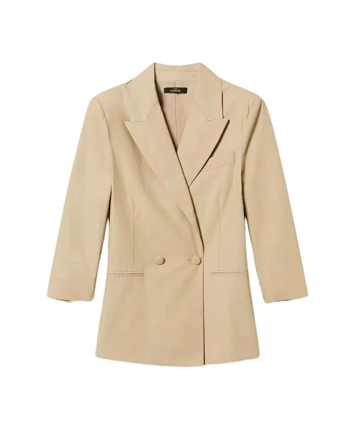 

Бежевый пиджак, коллекция Attitude Revive Twinset, бежевый