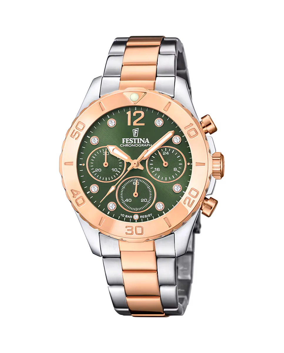

F20605/2 Женские часы Boyfriend из серебряной стали Festina, серебряный