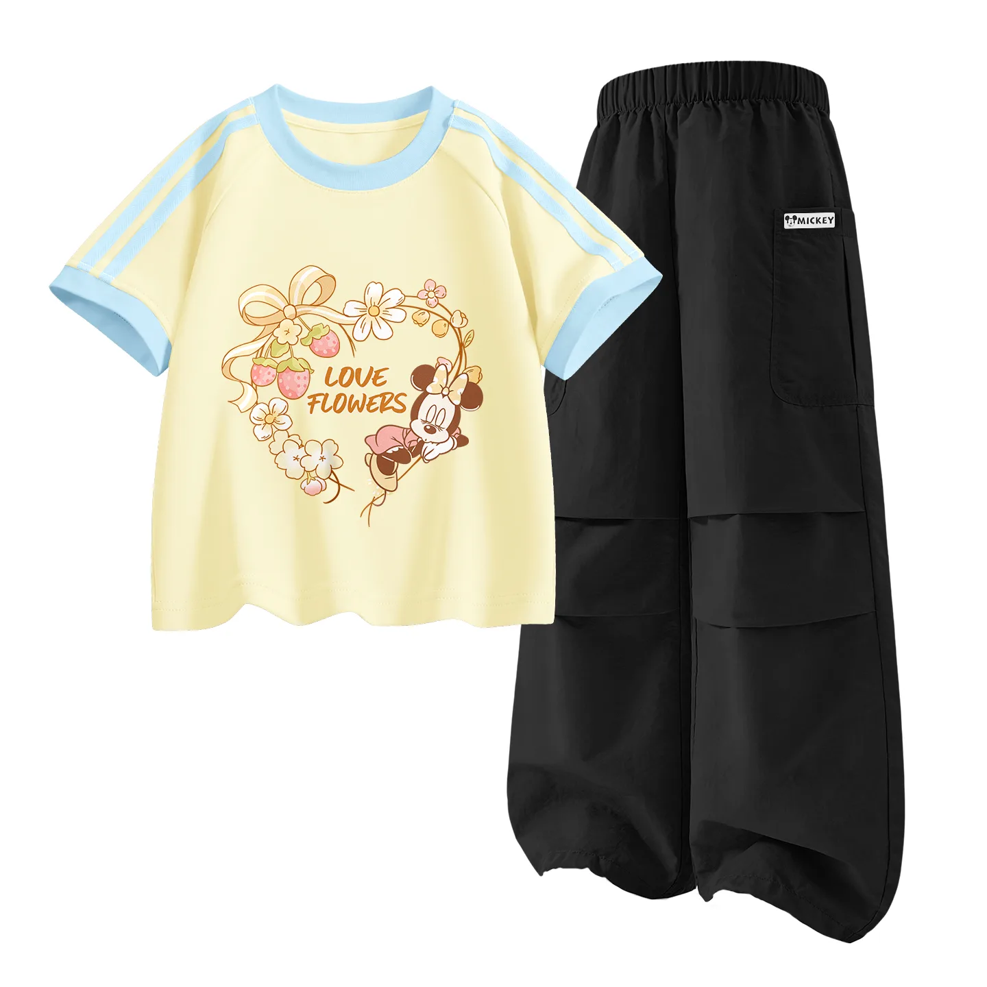 Детский спортивный комплект Casual Disney, Di-Ring Floral Honey Fit Yellow+Di-HU Long Hook-and-Loop K Black