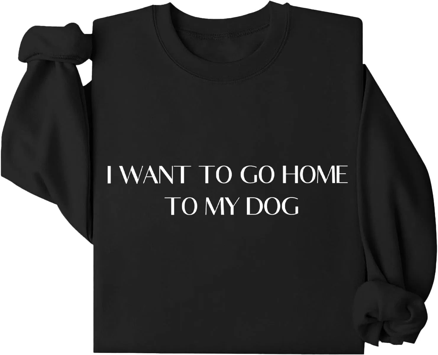 Женская толстовка Heevina "I Want Go Jone To My Dog" с круглым вырезом, модный пуловер с длинными рукавами для осени и зимы — фото 4
