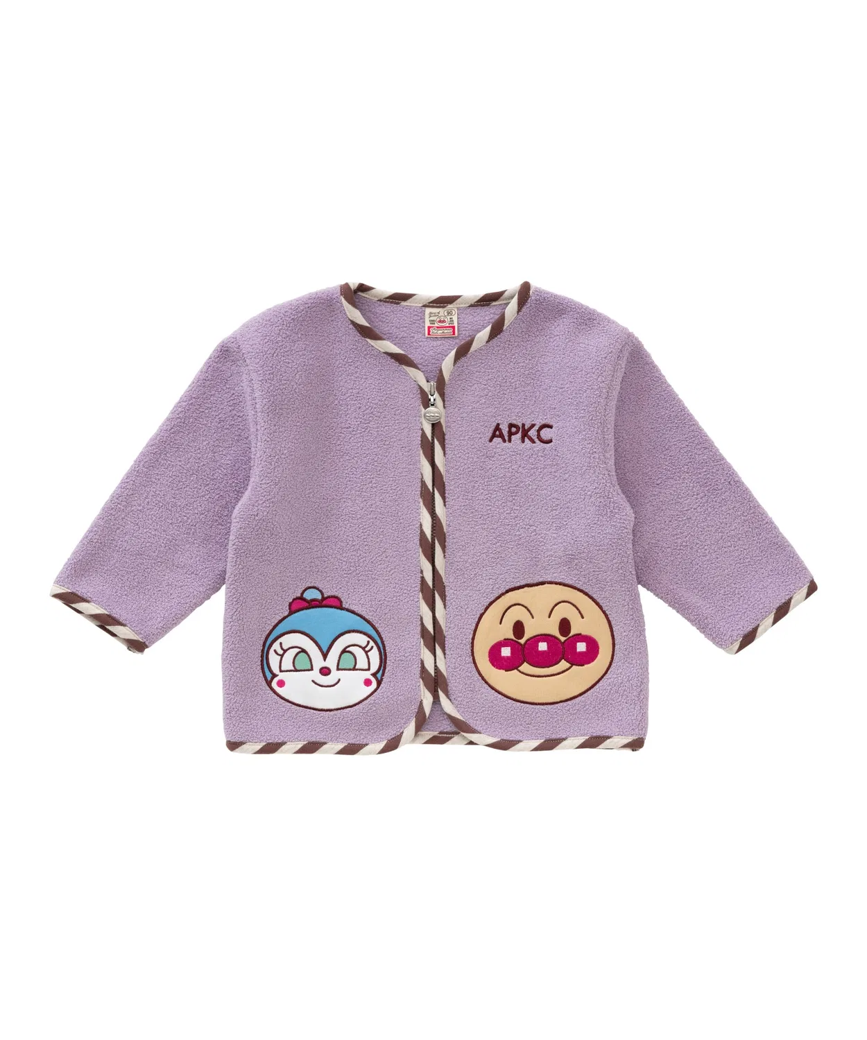 Детская куртка из искусственного меха Anpanman Kids Collection, с аппликацией, лавандовый — фото 3