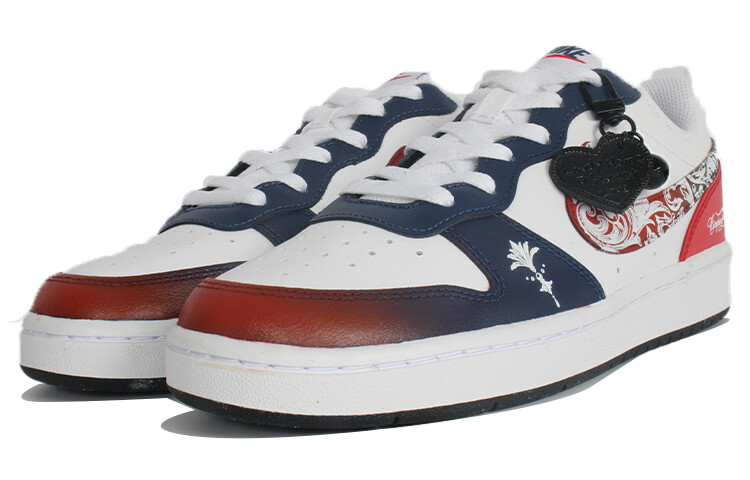 

Кроссовки Nike Court Borough Skateboard Shoes Women's Low-Top Blue White, Синий, Кроссовки Nike Court Borough Skateboard Shoes Women's Low-Top Blue White