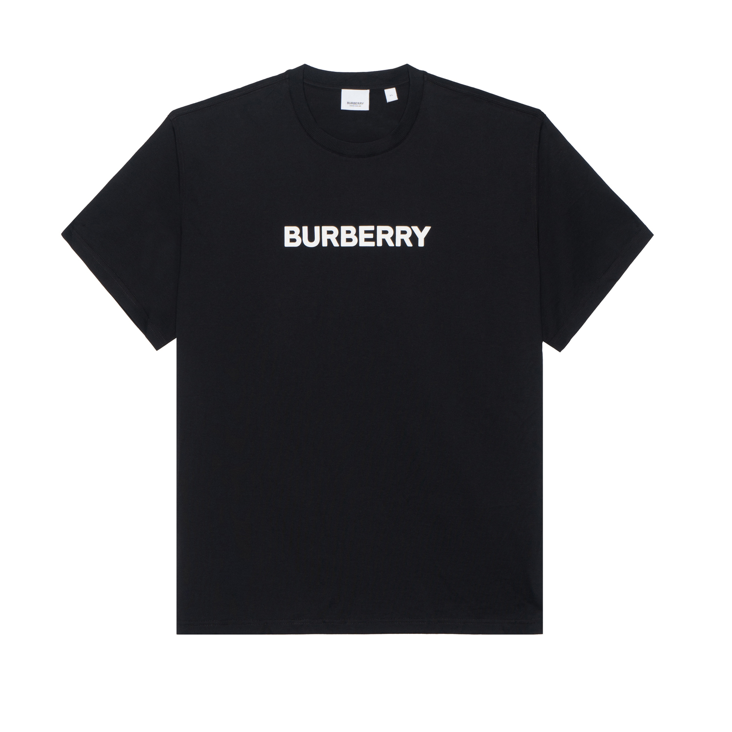 Футболка Burberry оверсайз хлопковая с логотипом, черный — фото 3