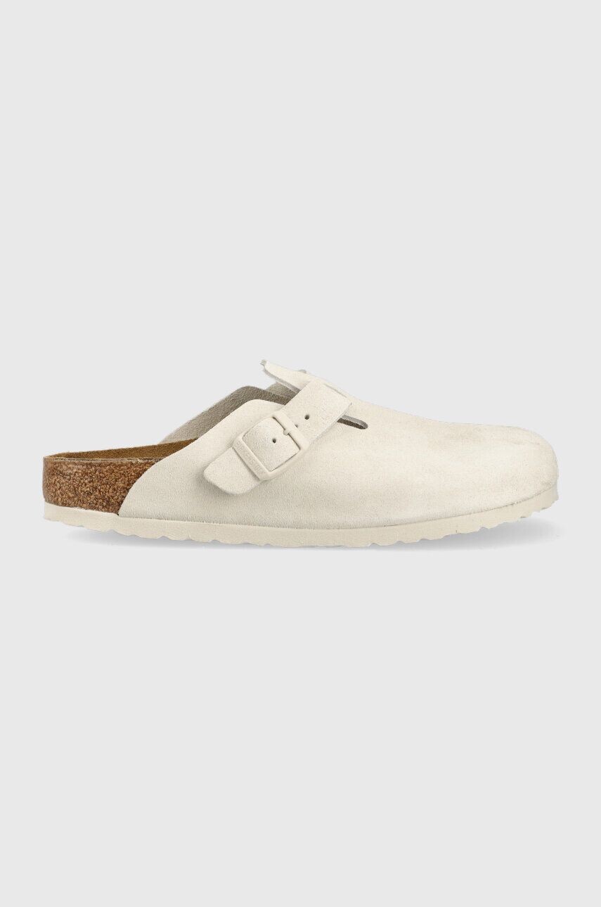 

Замшевые шлепанцы Birkenstock Boston, белый