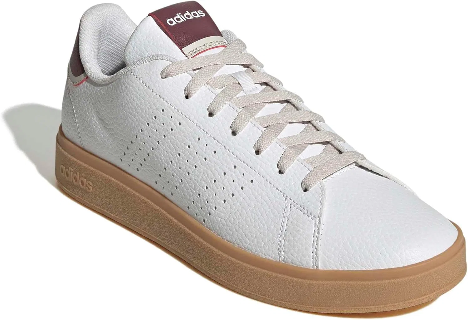 Кроссовки Adidas Unisex Advantage Base 2.0, Ftwr White Ftwr White Shadow Red — фото 3