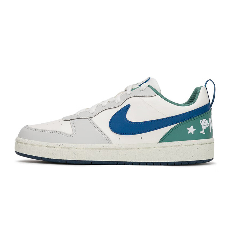 

Кроссовки Court Borough Low Recraft 'Sail Court Blue Bicoastal' GS Nike, серый/белый