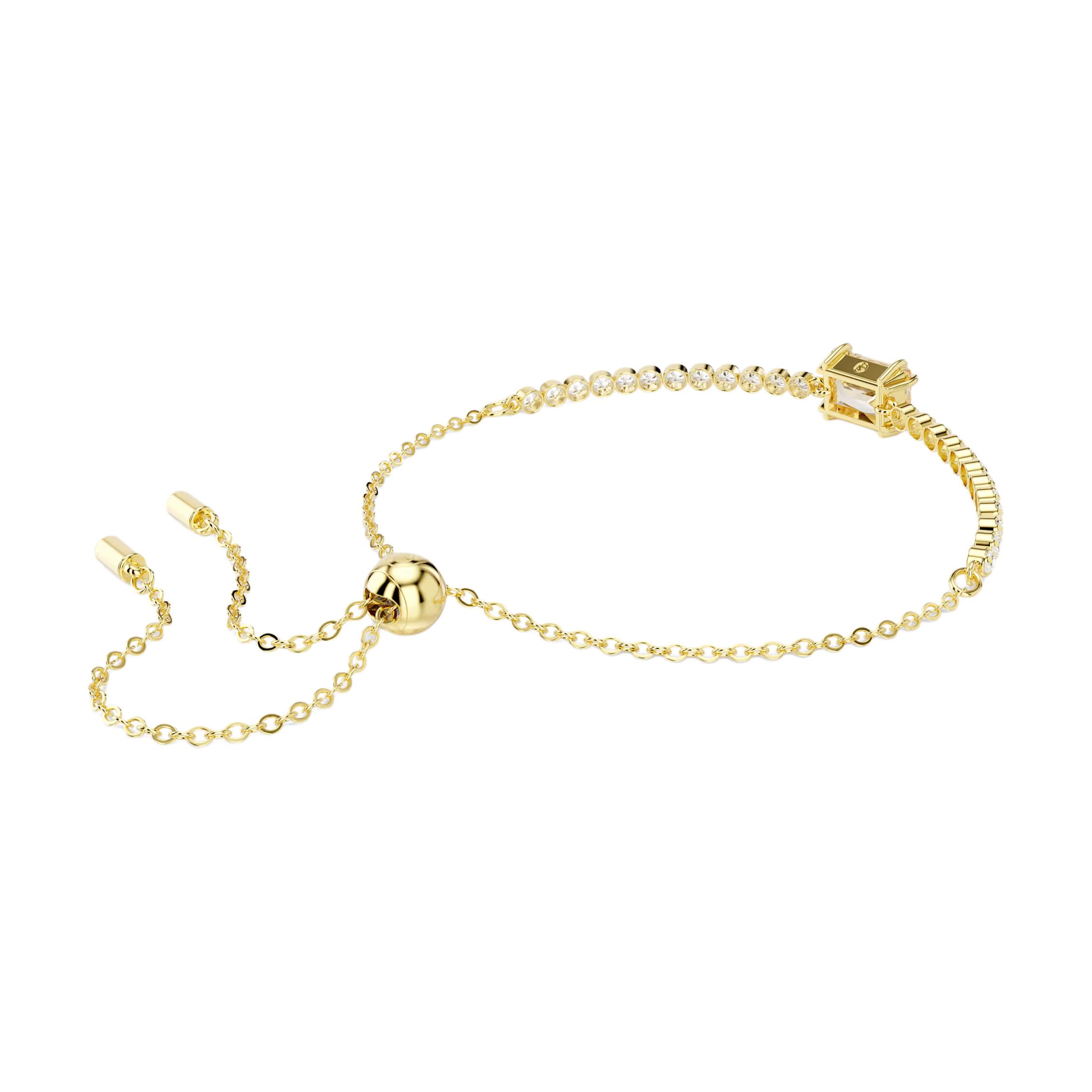 

Swarovski Матрикс теннисный браслет с кристаллами gold