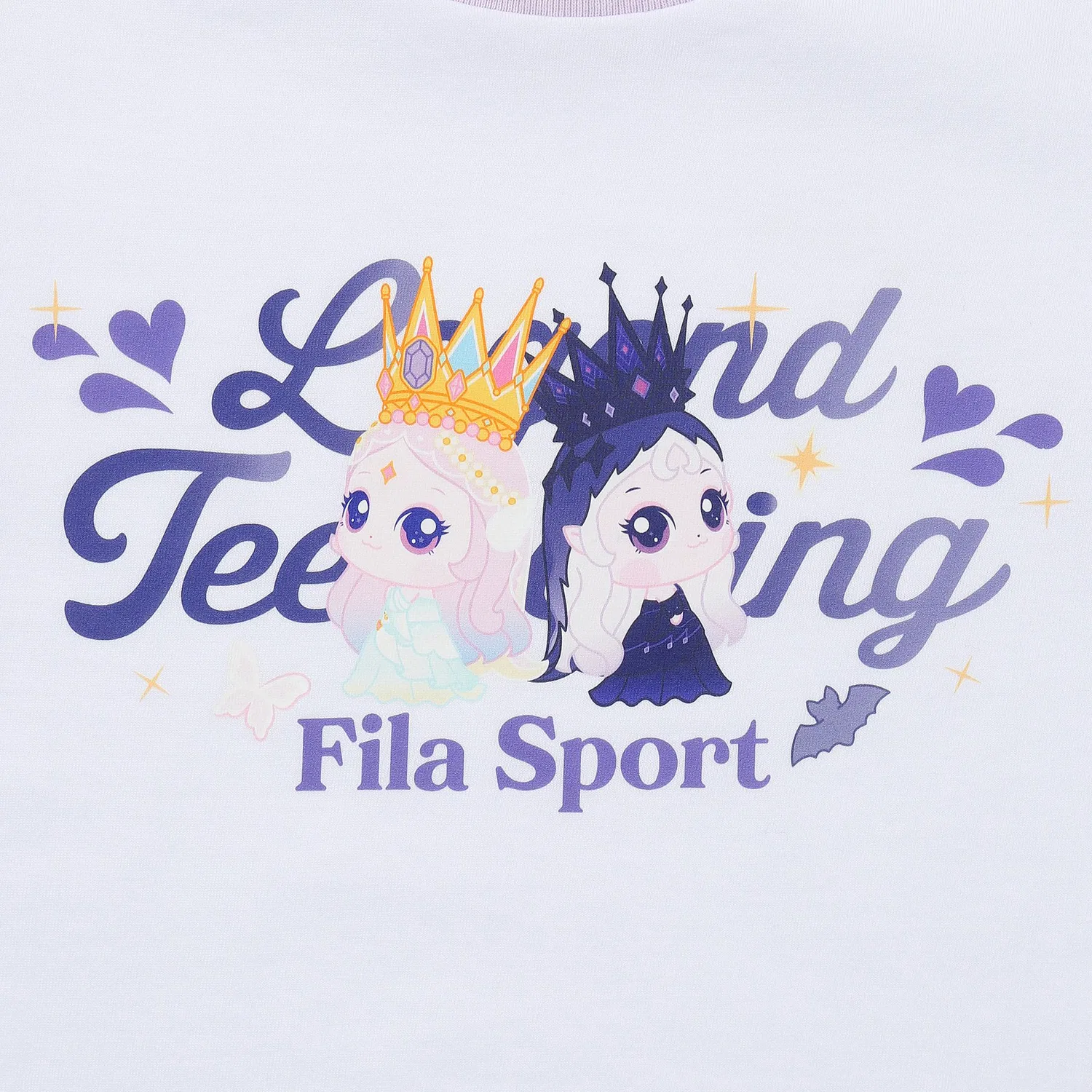 Детская футболка с разрезами на рукавах Princess Catch Teenieping белая от Fila Kids — фото 3