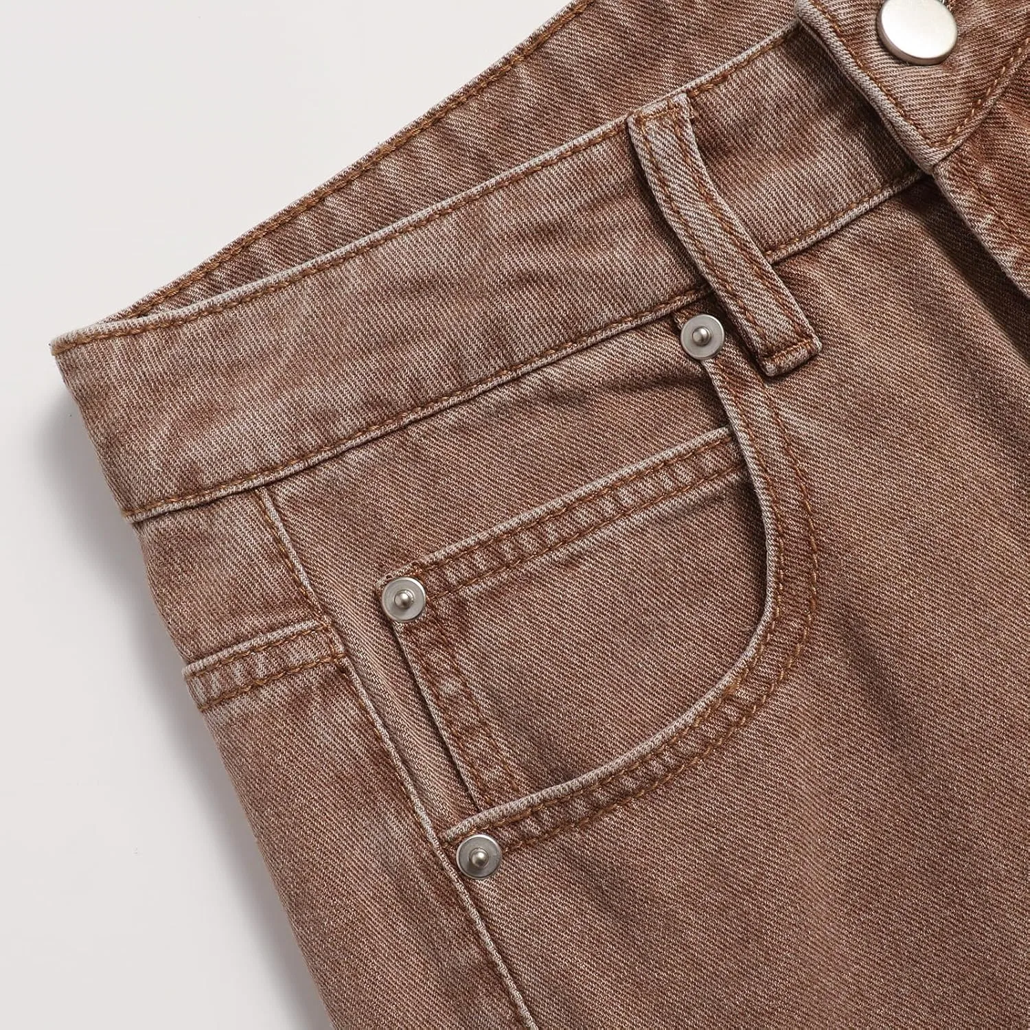 Джинсы свободные Vintage, Khaki — фото 4