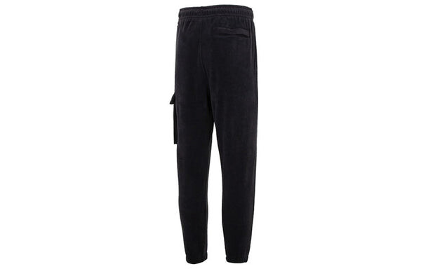 Спортивные штаны Air Jordan Casual Thicken Fleece Lined Bundle Feet Sports Pants Men's Black, черный — фото 2