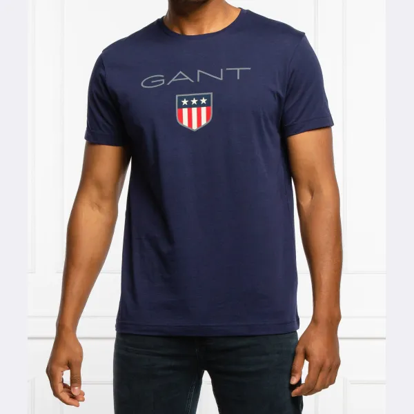 

Футболка стандартного кроя Shield из нержавеющей стали Gant, синий