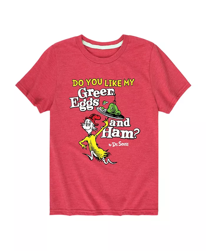 

Футболка для мальчиков Toddler с принтом Green Eggs Ham Dr. Seuss, красный