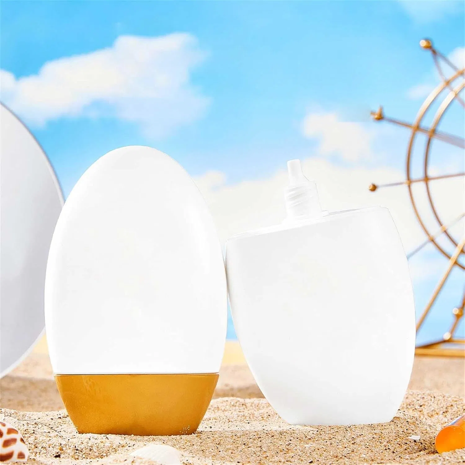 Солнцезащитный крем для лица Snail Frost Function SPF 30 водостойкий 60 г желтый Generic — фото 3