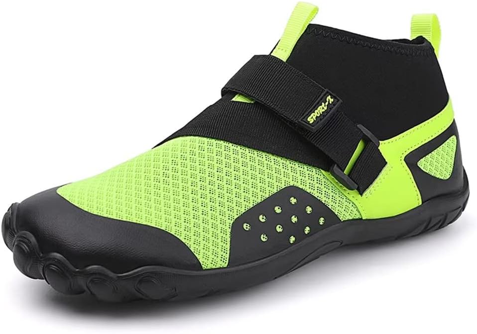 

Кроссовки Jakcuz для женщин и мужчин, средние, с сеткой, модные, для улицы, спорта, тренажерного зала, прогулок и водных видов спорта, черный/зеленый