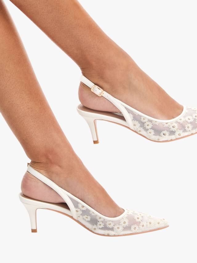 Positano цветочные сетчатые остроконечные босоножки-лодочки Carvela, White/Multi — фото 2