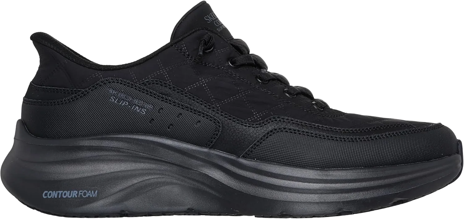 Мужские кроссовки Skechers Contour Sr Comfort Fit, машинная стирка, впитывают охлаждающую пену с эффектом памяти, обувь для работников пищевой промышленности, черный — фото 2