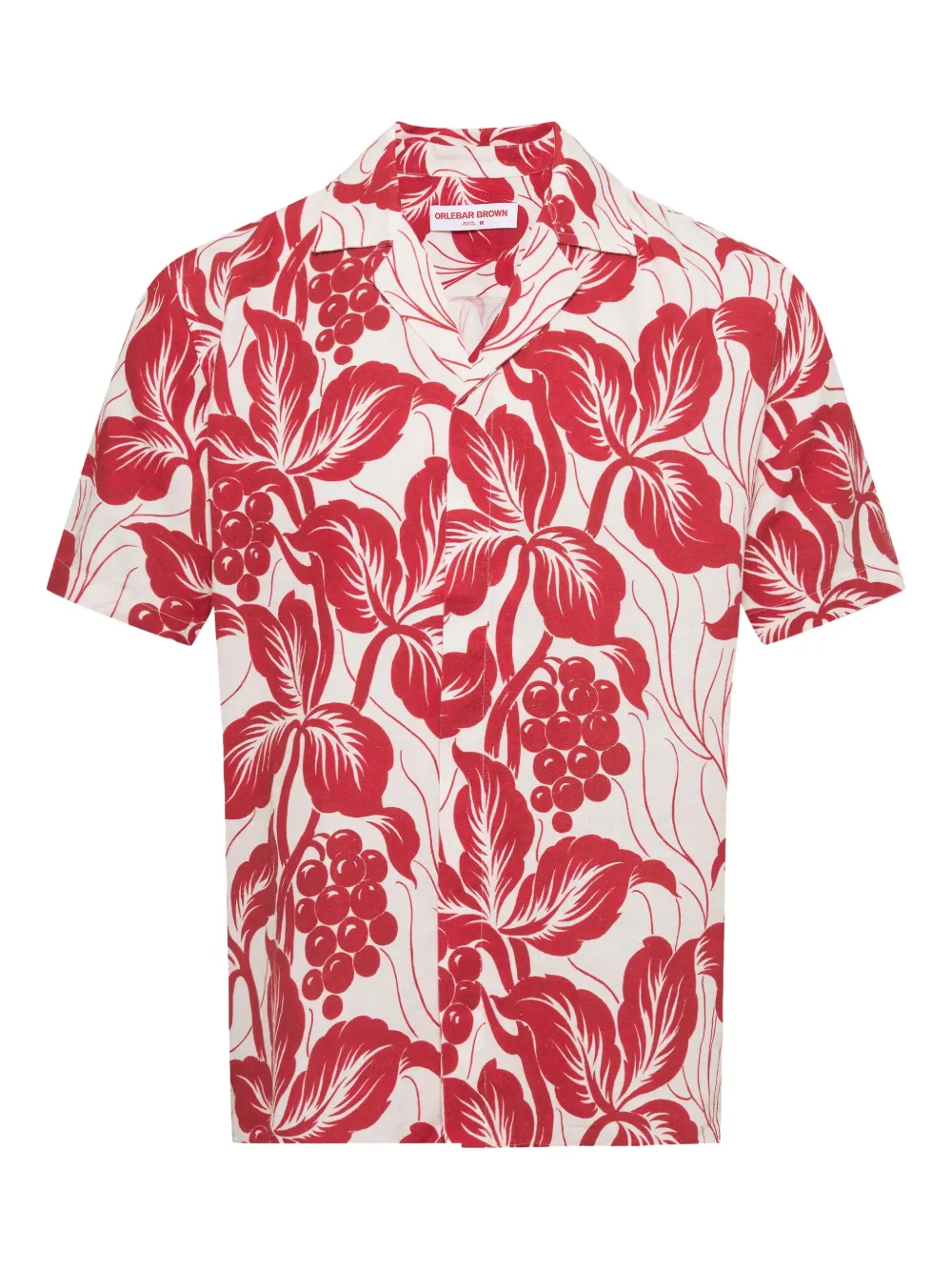 

Льняная рубашка с цветочным принтом Maitan Orlebar Brown, белый