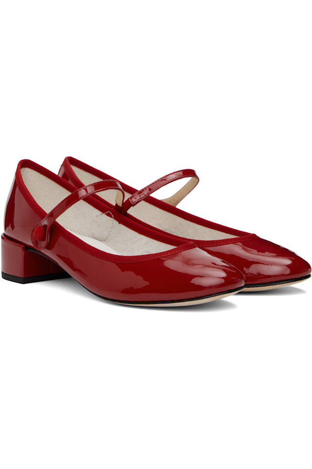 Туфли Rose Mary Jane на каблуке Repetto, красный — фото 4