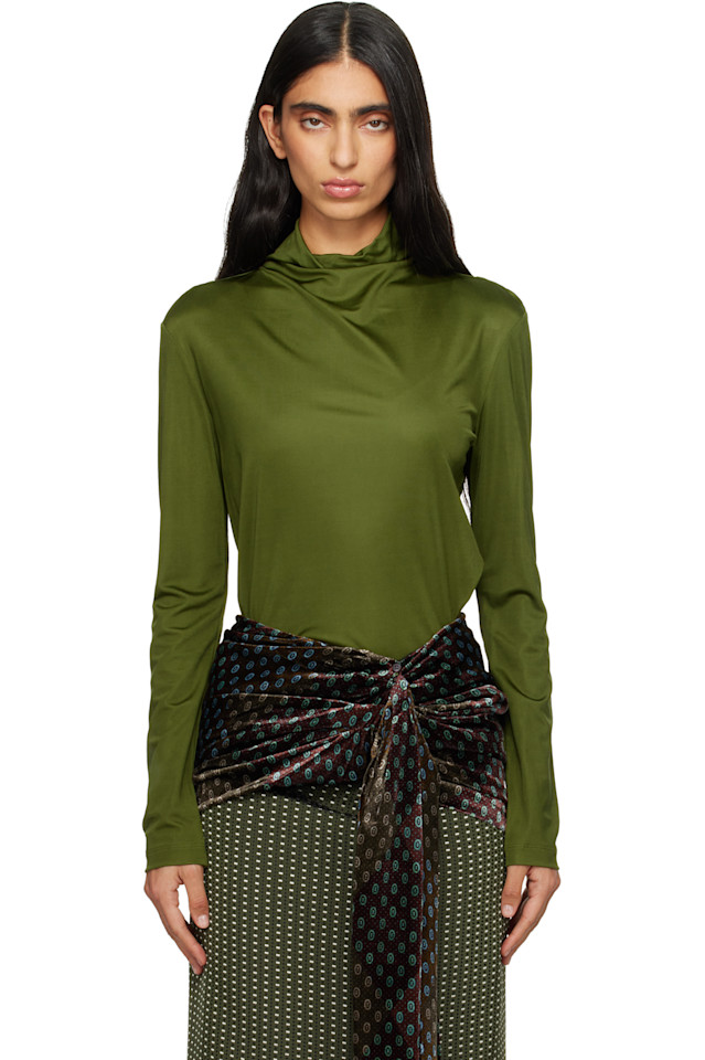 

Водолазка из трикотажа Dries Van Noten, зеленый