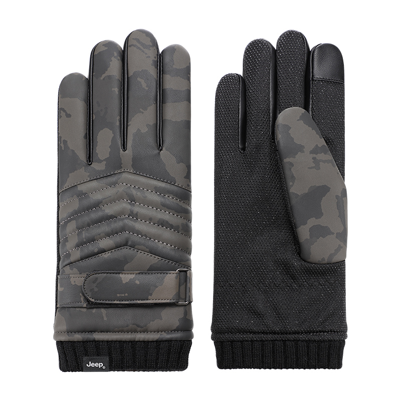 

Перчатки мужские PU Leather 100% Jeep, camouflage army зеленый