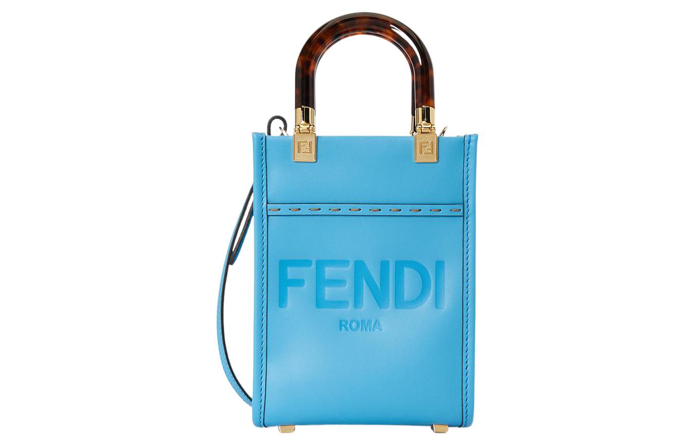 

Fendi Сумка через плечо Sunshine из телячьей кожи, женская, синяя