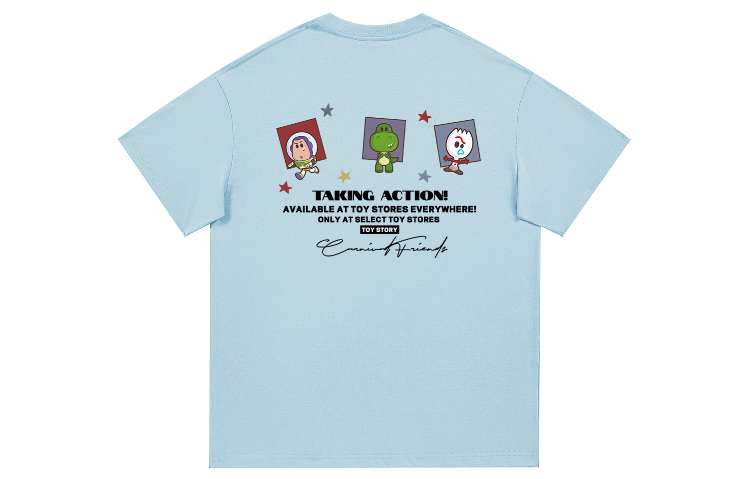 

Футболка Unisex Crew Neck тонкая прямая посадка Disney, светло-синий