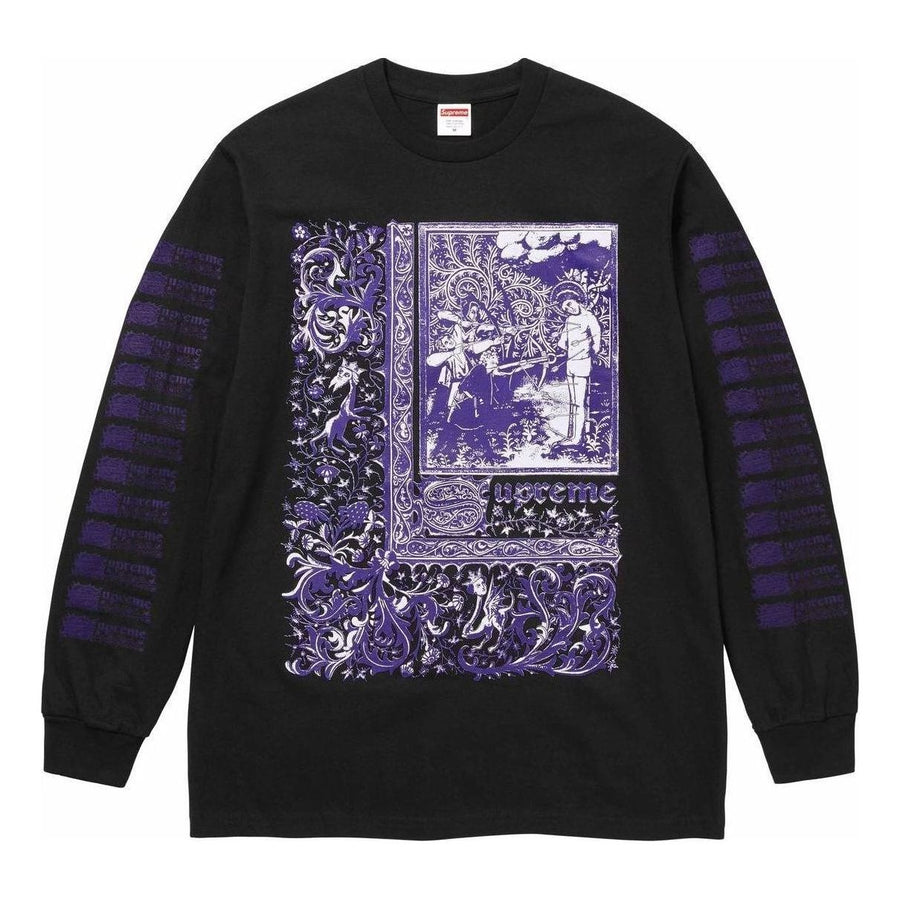 

Футболка Supreme Saint Sebastian L/S T-Shirt 'Black Purple', черный