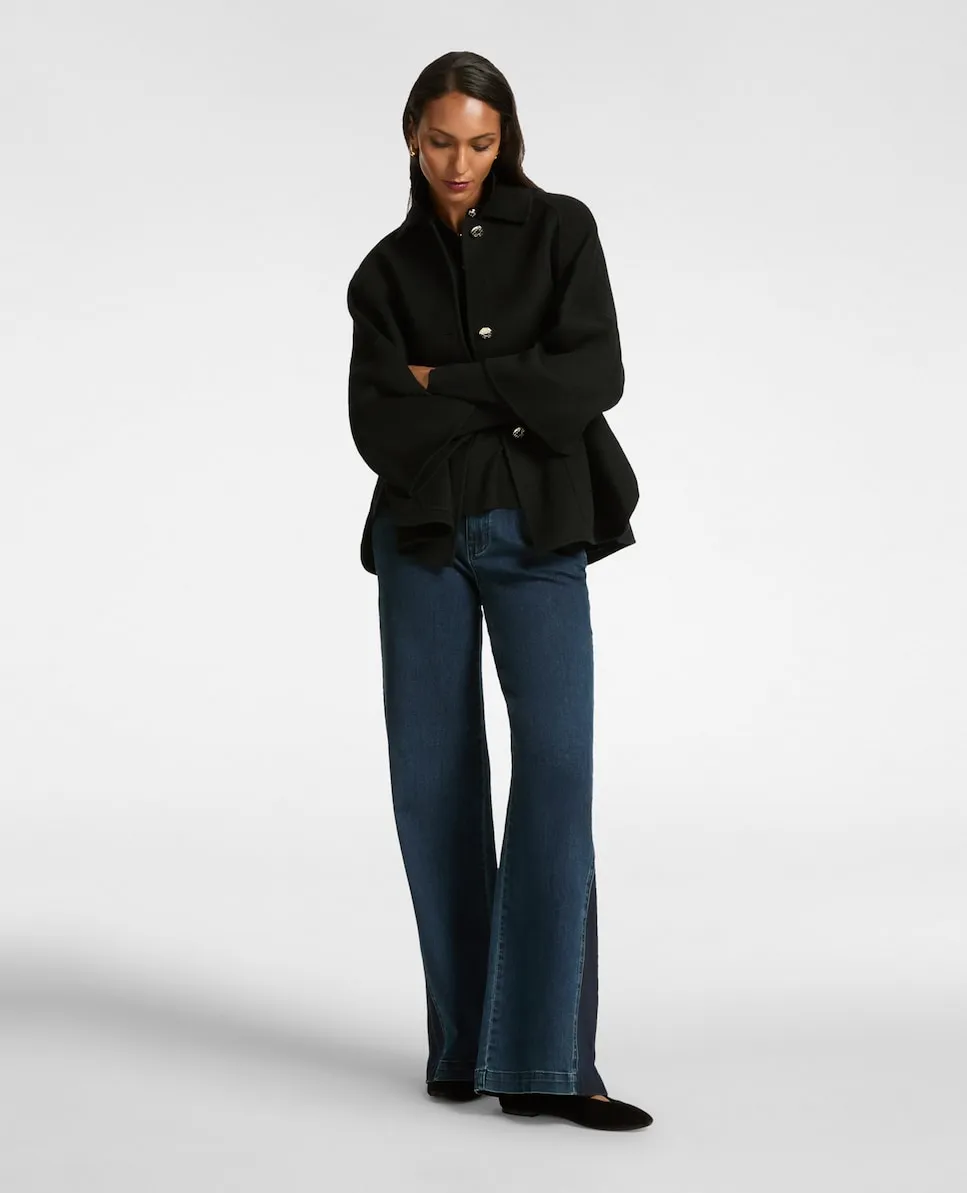 

Женские джинсы-клеш с боковыми вставками Elena Miró, синий