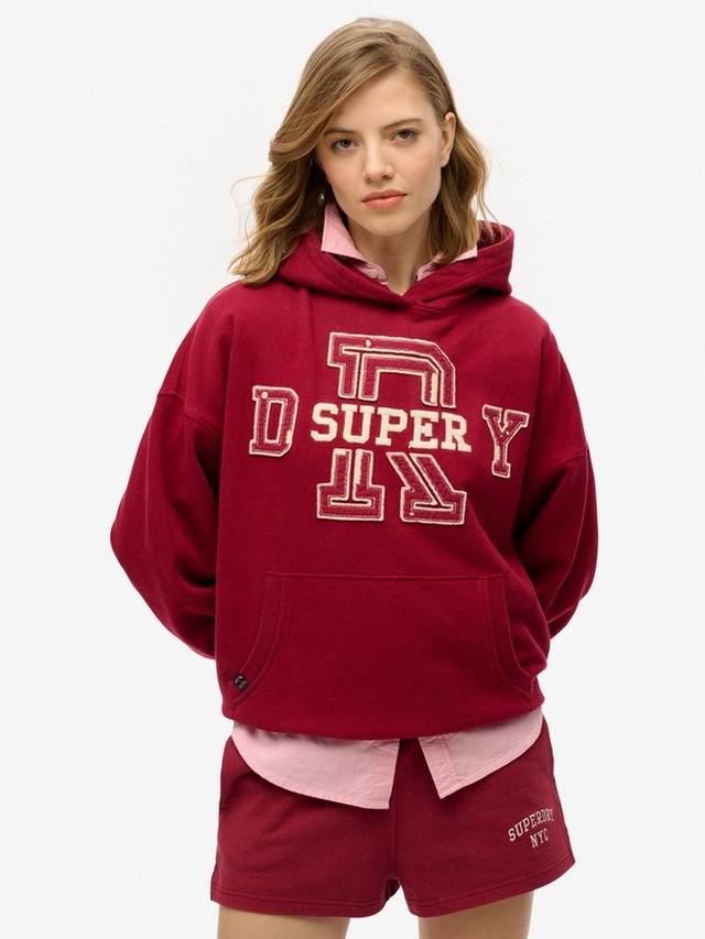 

Худи Athletic Essentials с аппликацией свободного кроя Superdry, Bordeaux Red
