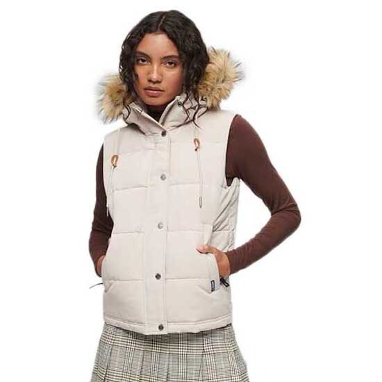 

Жилет Superdry Everest Faux Fur, серый