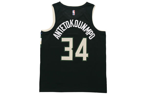 Майки баскетбольные спортивные майки жилет sw fan edition limited milwaukee bucks alphabet 34 black Nike, черный — фото 2