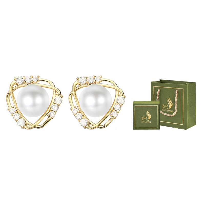 

Серьги-гвоздики из сплава для женщин SENDME, Geometric Pearl Stud Earring