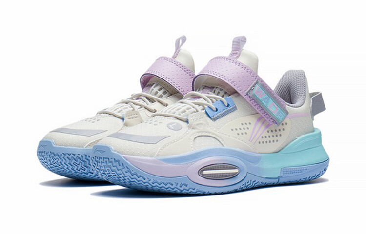 Баскетбольные кроссовки All City 10 Kids PS Low-top Pearl White/Pterosis Violet Lining Young — фото 3