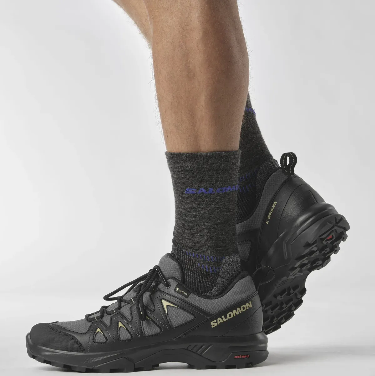 

Кроссовки Salomon "X BRAZE GORE-TEX", водонепроницаемые, антрацит