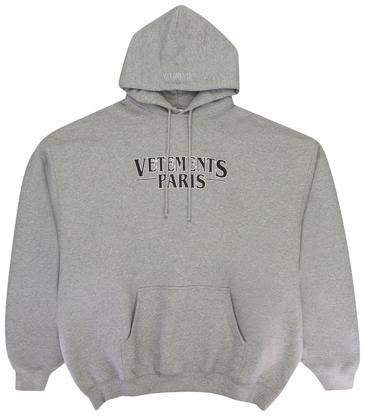 

Худи Vetements Paris Logo Hoodie 'Grey', серый