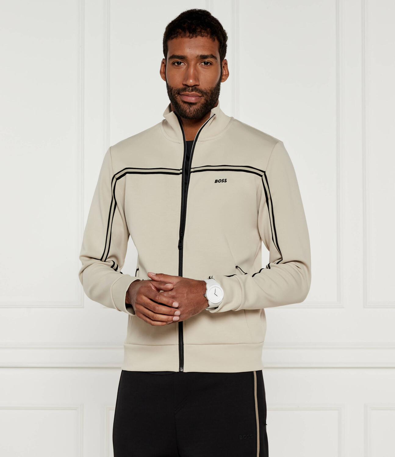 

Толстовка BOSS GREEN Skaz 1 Regular Fit, бежевый