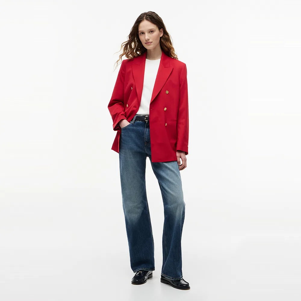 Женский вневременной шерстяной блейзер красный от Tommy Hilfiger Women — фото 2