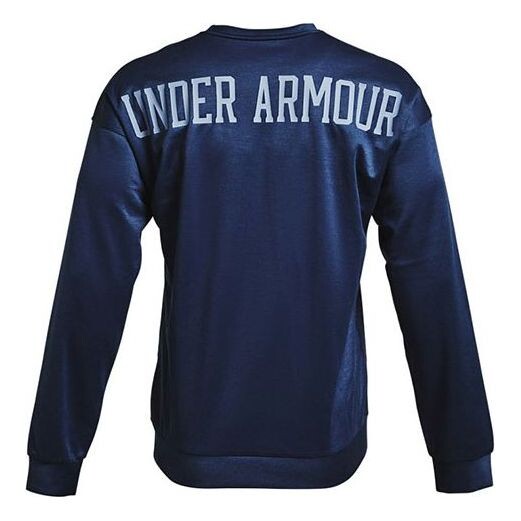 

Толстовка men's recover round neck training loose sports navy blue Under Armour, синий