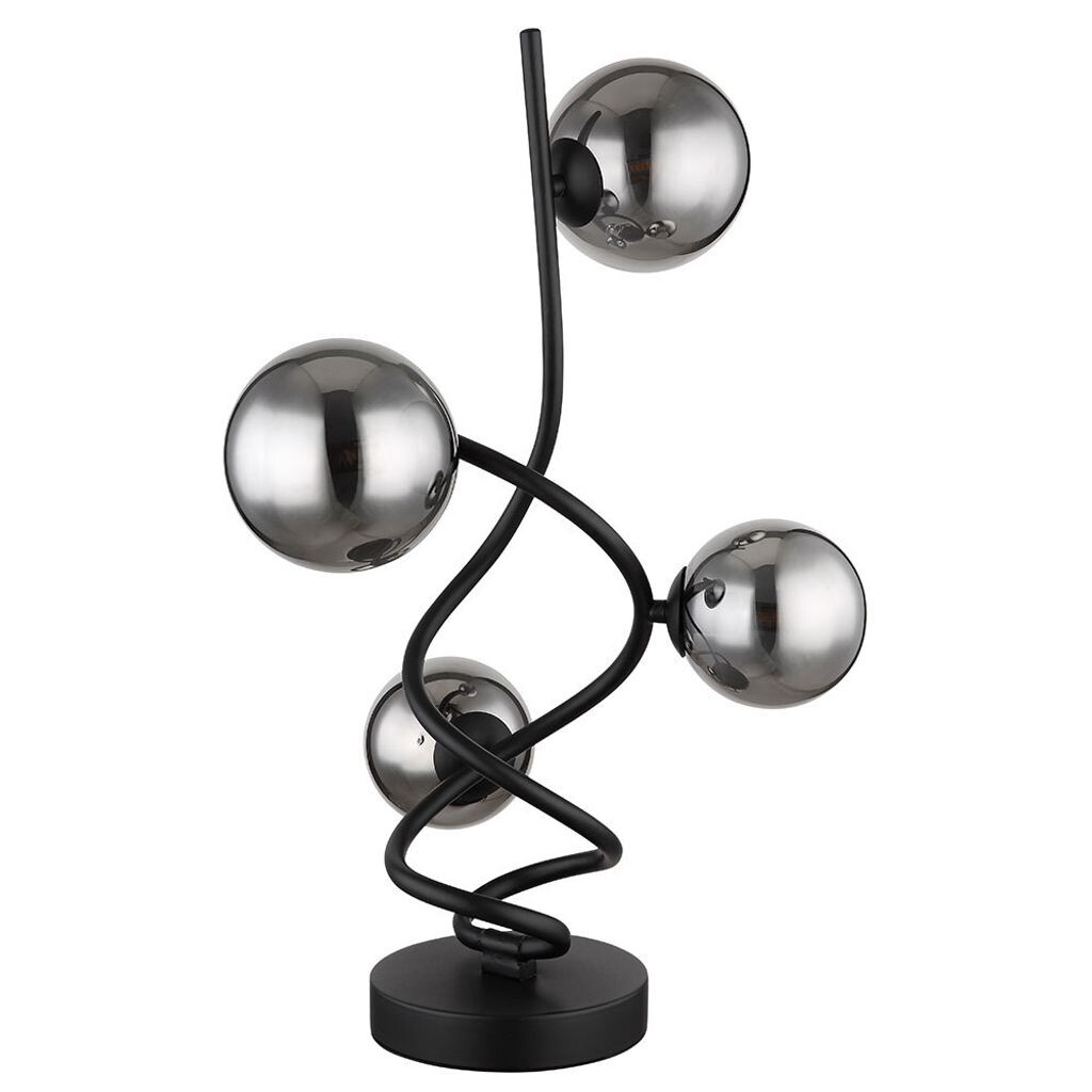 

Светодиодная настольная лампа, металл, стекло дымчатого цвета, D 15 см Globo Lighting
