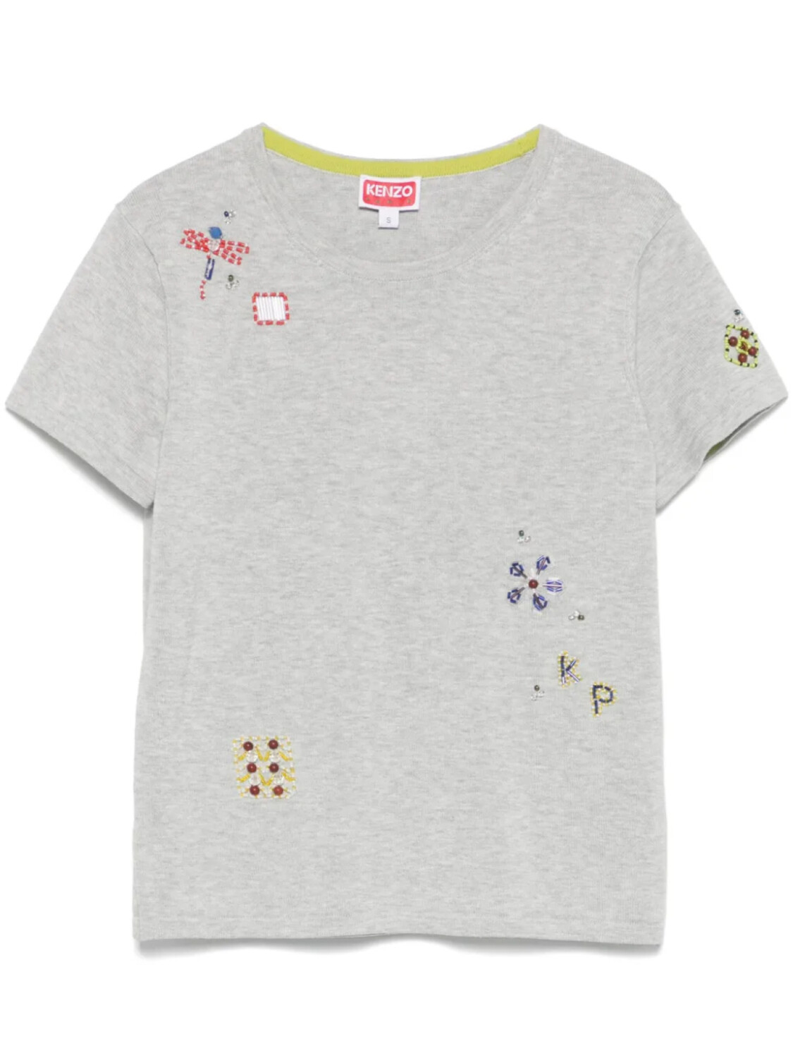 

Футболка Kenzo из хлопка с вышивкой, серый