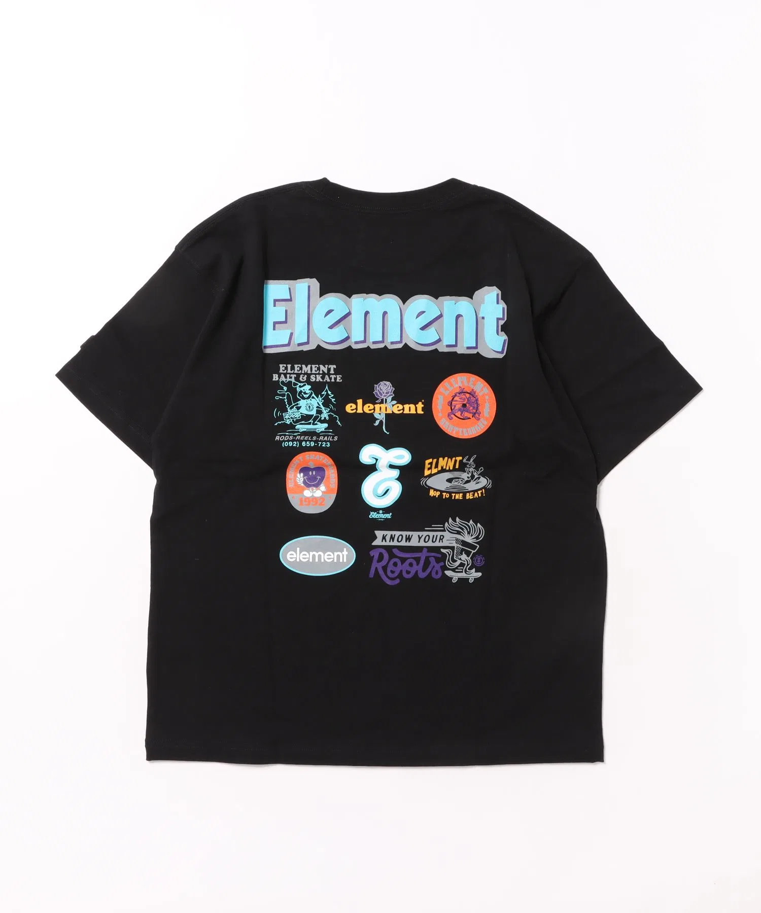 Детская футболка ELEMENT ACOMPANY SS Y с принтом чёрная — фото 2