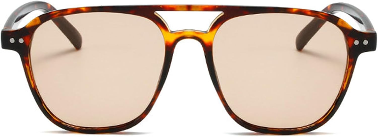 

Солнцезащитные очки Helena Fashion с двойной перемычкой, круглые, женские, в стиле ретро, ​​мужские, модные квадратные, с градиентным переходом цвета и защитой от УФ-излучения UV400, C5