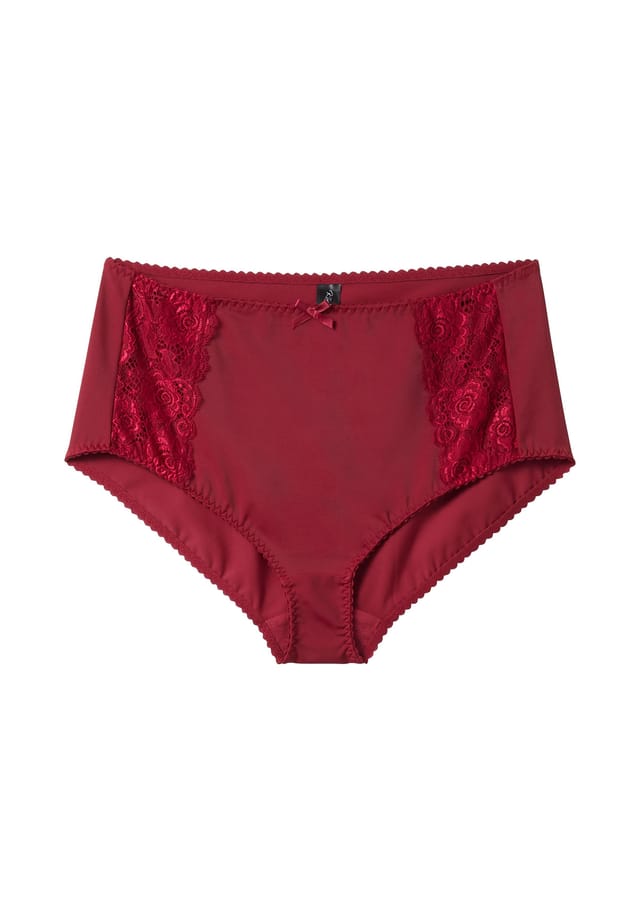

Трусики-Брифы с слегка прозрачным кружевом Sheego, бургундия