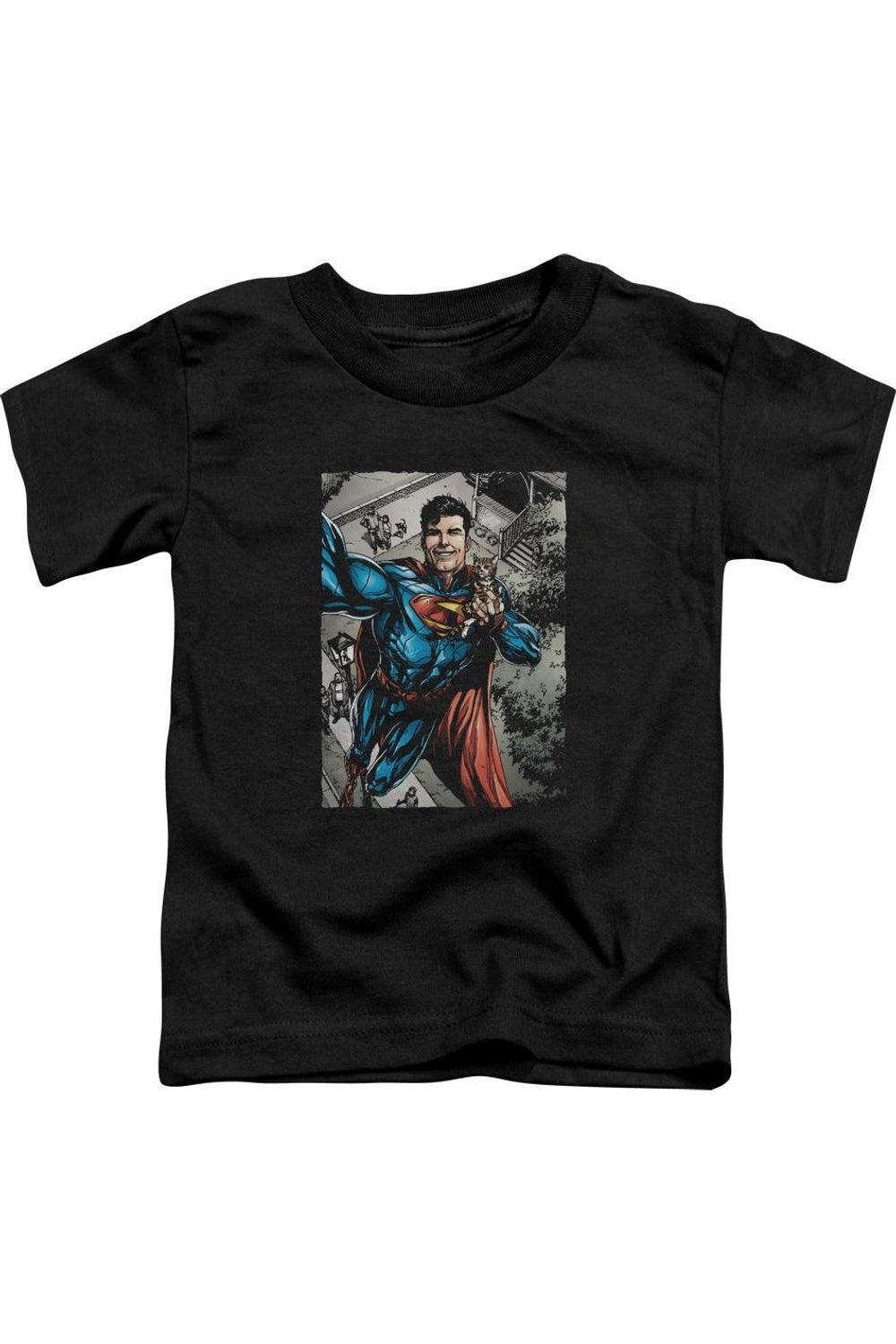 

Футболка с Суперменом для малышей "Супер селфи" Gildan, черный