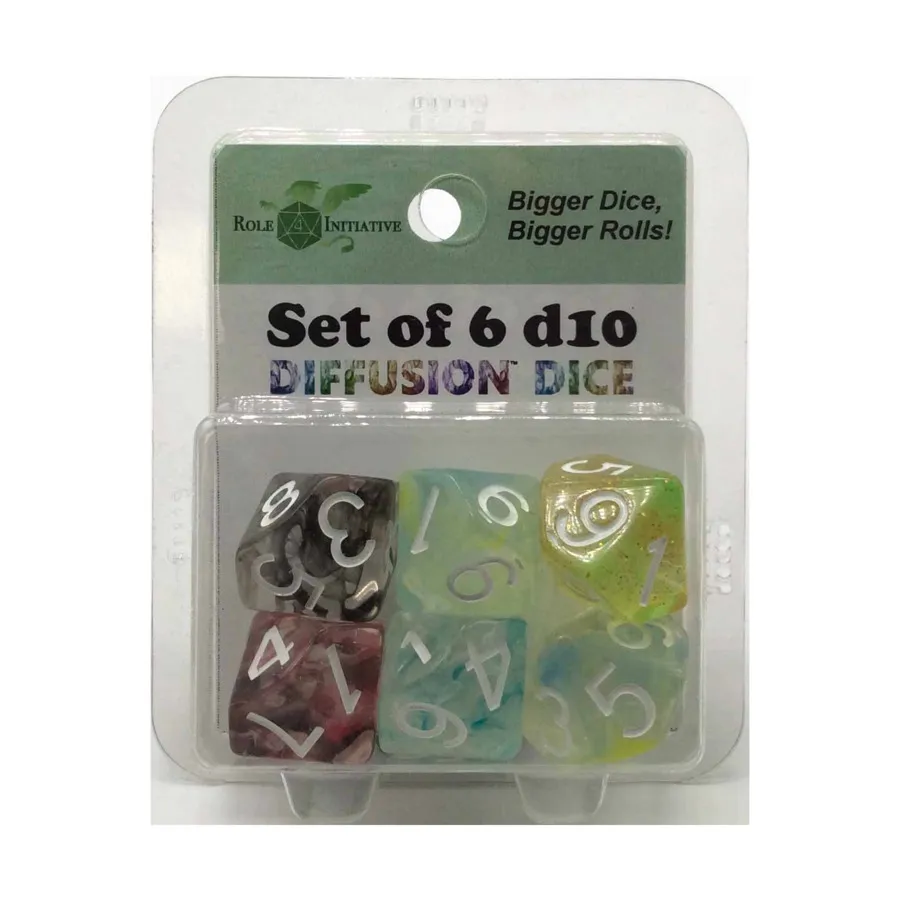 

d10 - Ассорти (6), Game Dice - Diffusion (Role 4 Initiative)