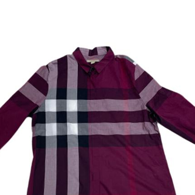 Рубашка мужская Burberry фуксия — фото 2
